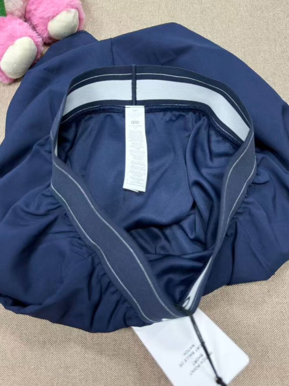 New with Tags😍ALO Yoga Match Point Shorts Navy Blue - Picture 5 of 5